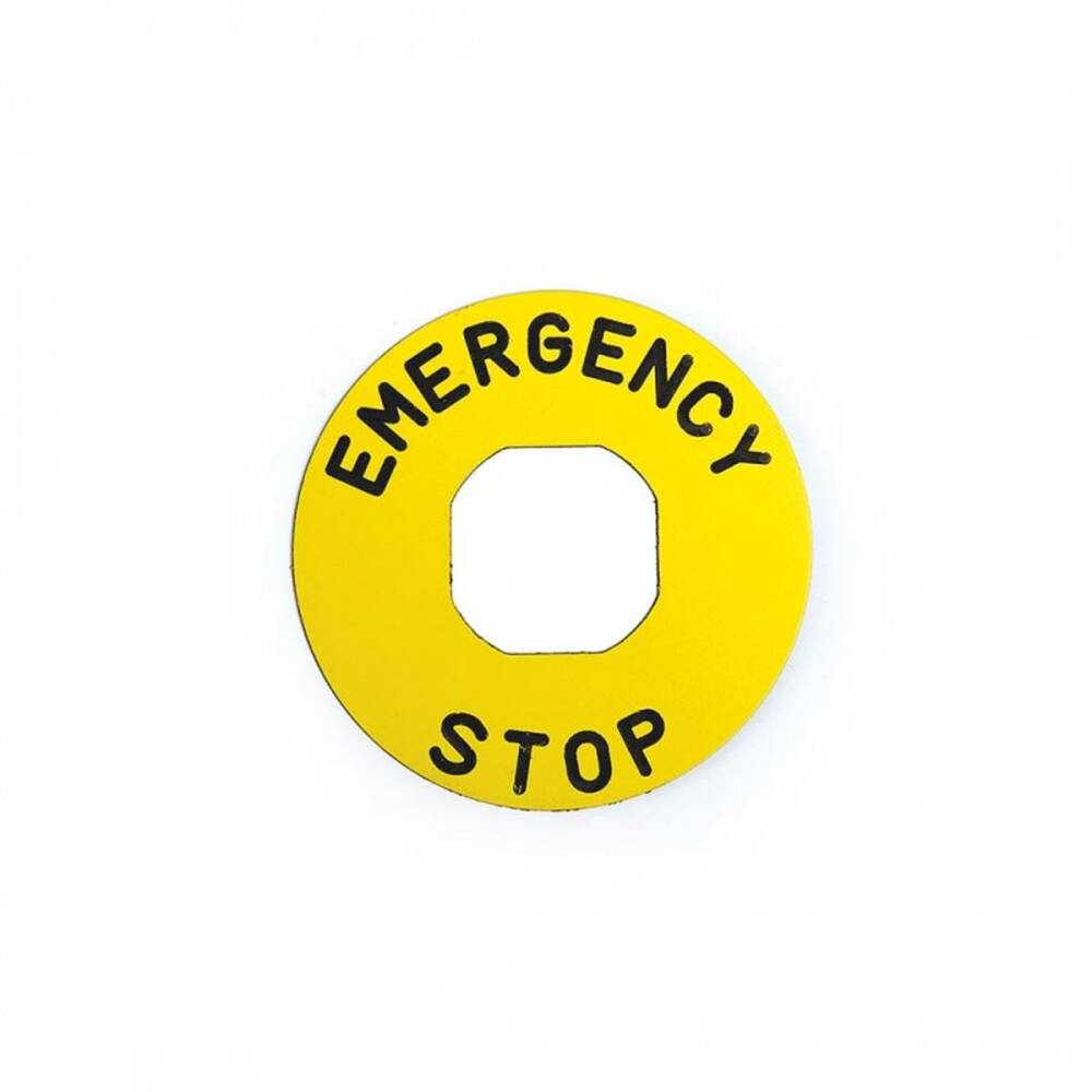 BET60A 60 MM ACİL STOP ETİKETİ | ALÜMİNYUM