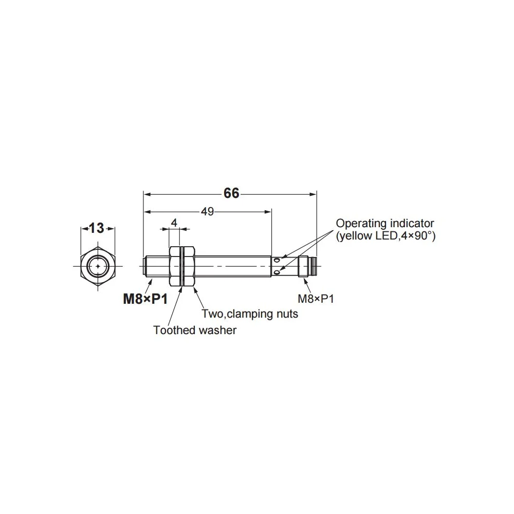 E2B-S08LS02-MC-B1 M8 PNP NO İNDÜKTİF SENSÖR
