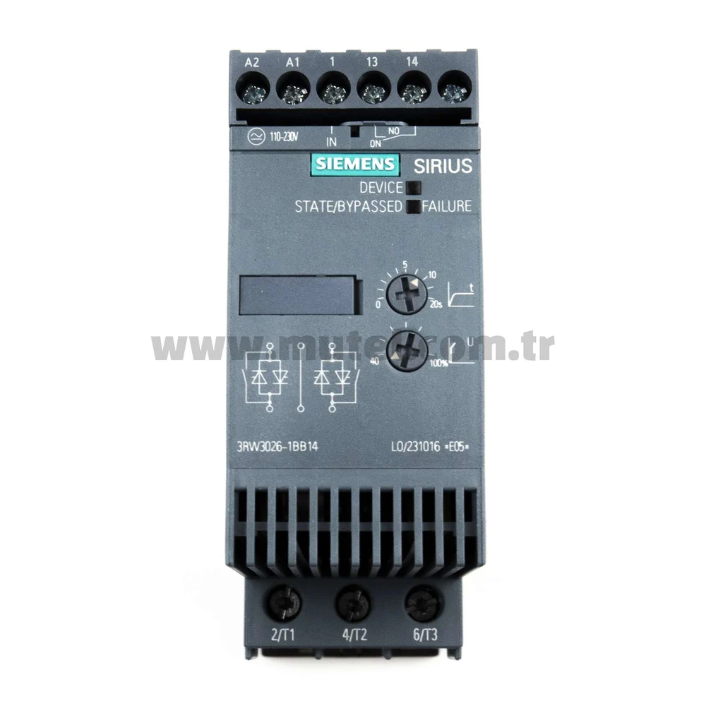 3RW3026-1BB14 25A 11KW 200-480VAC 110-230VAC/DC SIRIUS YUMUŞAK YOLVERİCİ SIEMENS