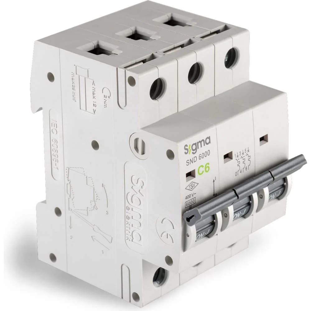 6SM306C 3X6A 6KA C TİPİ W OTOMAT