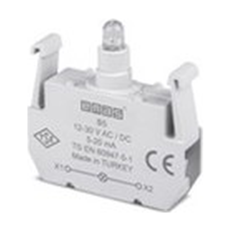 B5 12-30V AC/DC BEYAZ LEDLİ SİNYAL BLOK EMAS