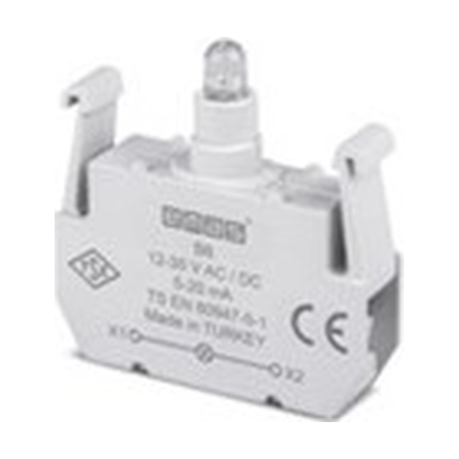 B6 12-30V AC/DC KIRMIZI LEDLİ SİNYAL BLOK EMAS