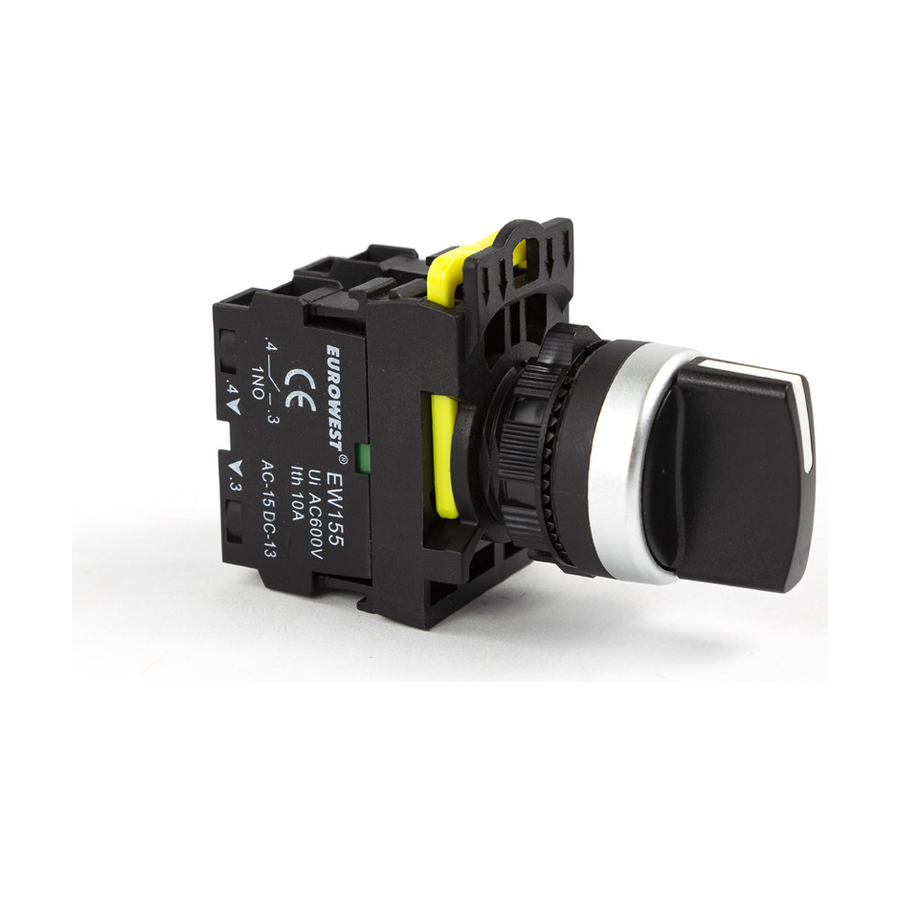 EW-55-10X/FU 1NO 0-1 SİYAH YAYLI MANDAL BUTON EUROWEST